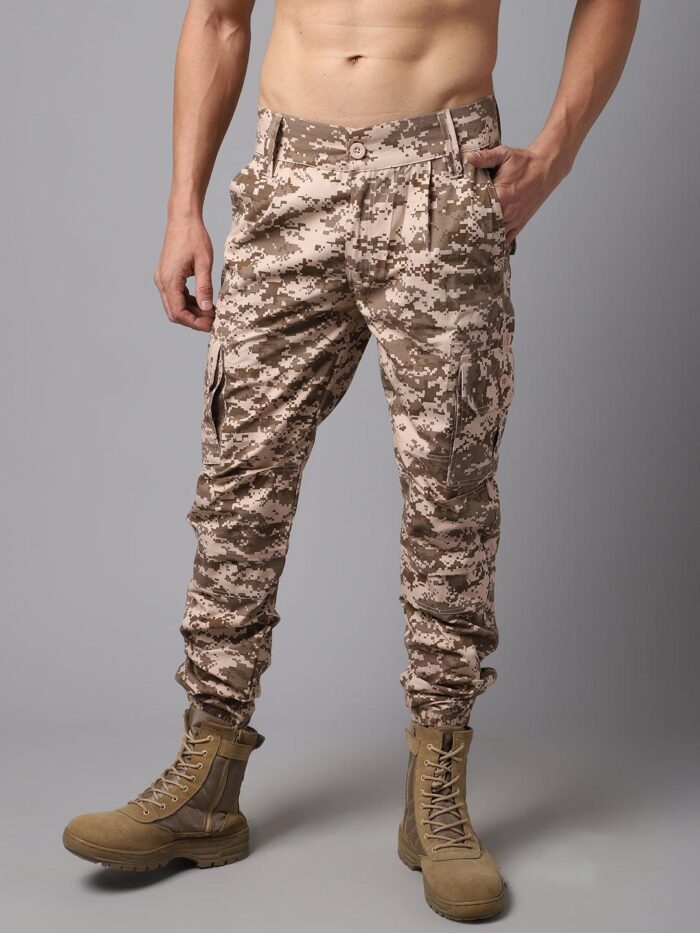 Brown Desert Ripstop Tactical Pant with cargo pockets and reinforced knees for military and outdoor use