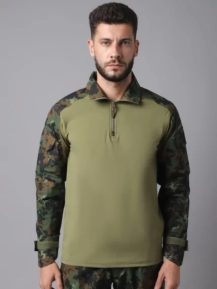 Russian Digital Full Sleeves Tactical T-shirt (C-Type) - Camouflage Military Shirt for Tactical Operations
