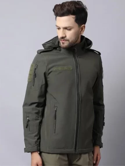 12 Zip Softshell WP Jacket for men – Waterproof, tactical jacket with multiple zippered pockets in all-weather design.