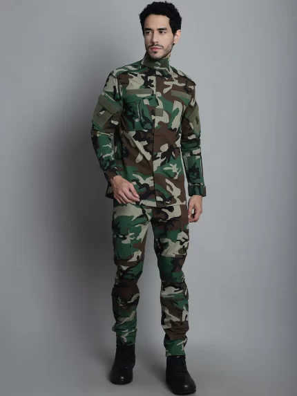 Woodland ACU Uniform with Tactical Camouflage for Jungle and Combat Operations