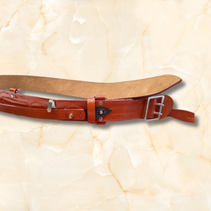Brown Cross Army Belt with durable nylon fabric and metal buckle for tactical use