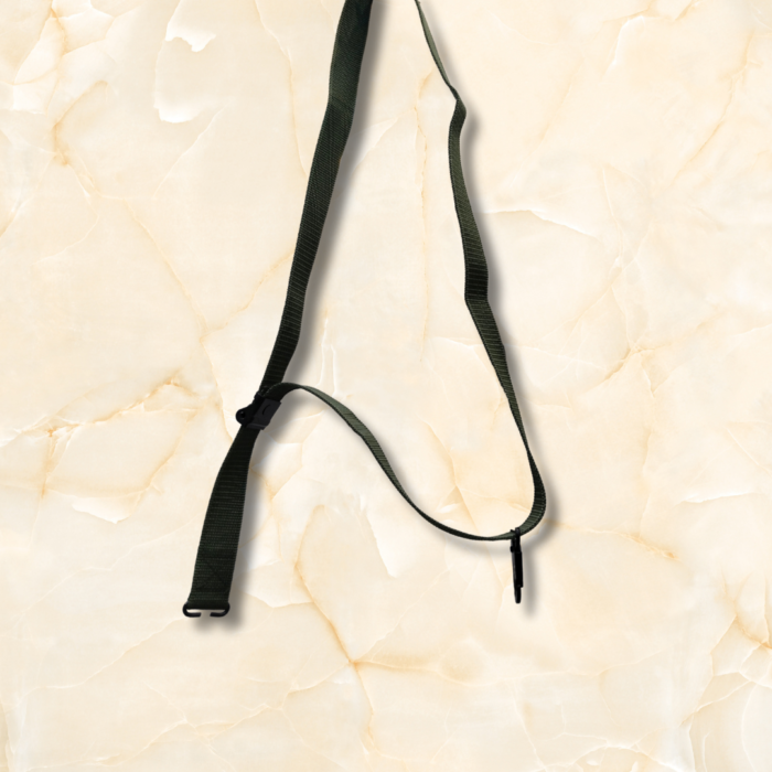 Heavy-duty tactical rifle sling for secure and adjustable weapon carry – ideal for military and hunting use.