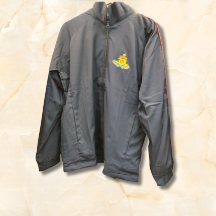 Mens Army Track Suit featuring a camouflage design, a full-zip jacket with stand collar, and tapered jogger pants, designed for active men seeking both style and comfort.