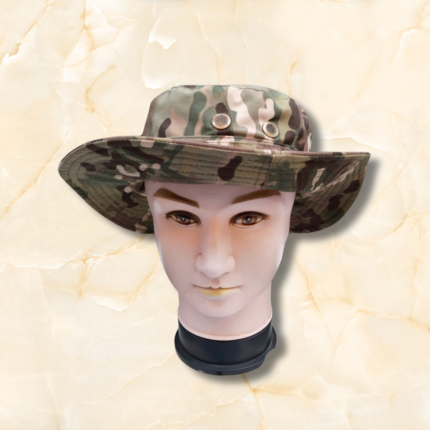 Olive green Army Hat for men – tactical outdoor military-style cap with wide brim and adjustable strap
