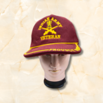 High-quality Indian Army Veteran Cap for men in olive green with embroidered insignia, symbolizing pride and honor.