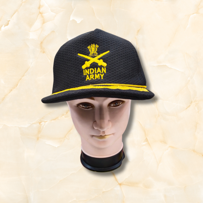 Indian Army Cap for Men featuring official insignia in olive green military style